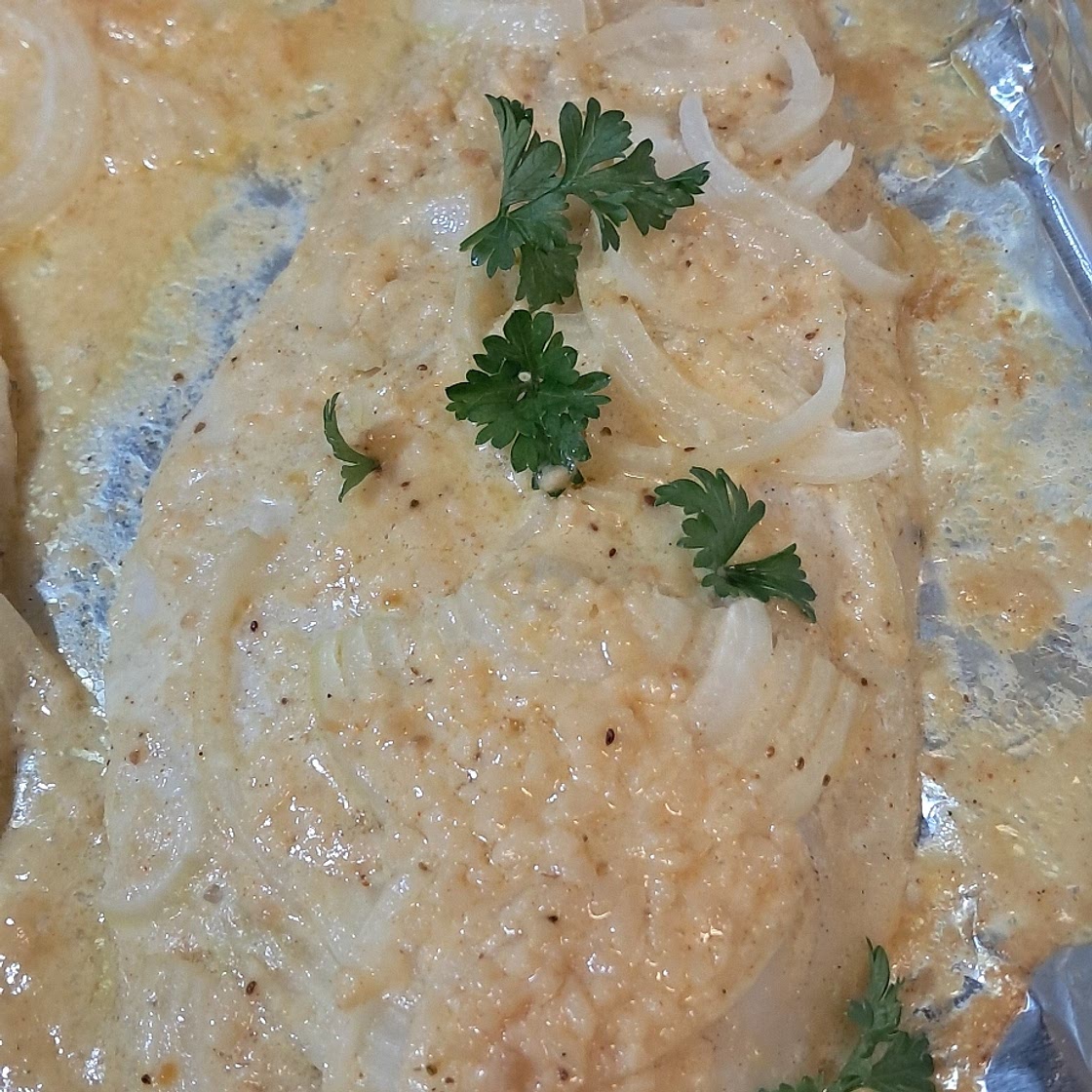 Baked Fish with Lemon Cream Sauce (One Baking Dish!)