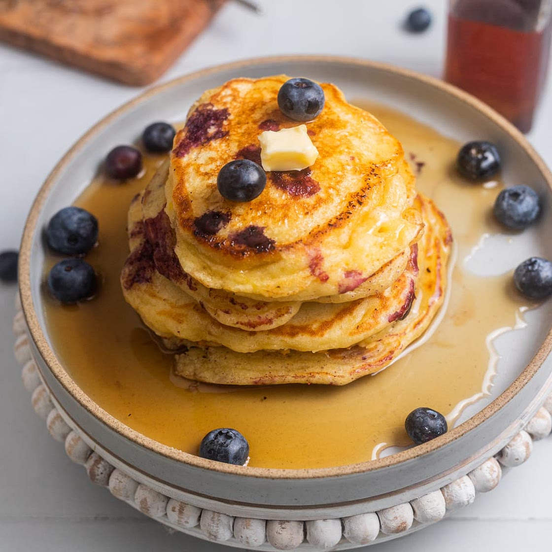 Easy Lemon Blueberry Pancakes