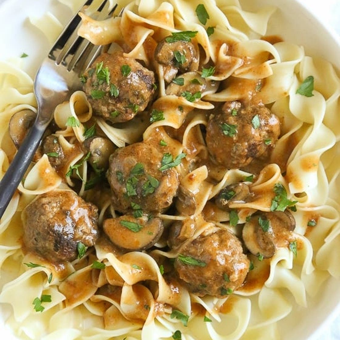 Turkey Meatball Stroganoff (Instant Pot, Slow Cooker or Stove Top)