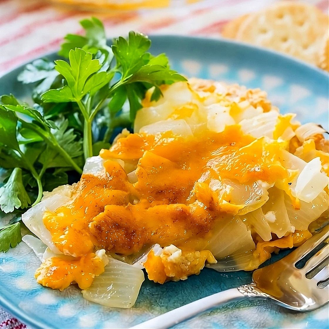 Vidalia Onion Pie with Ritz Cracker Crust