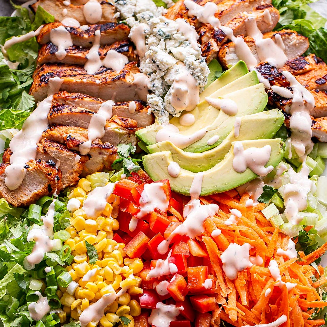 Buffalo Chicken Salad with Spicy Ranch Dressing