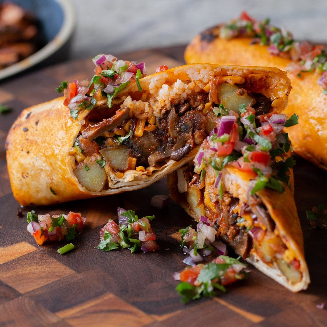 Crispy Tofu Burritos