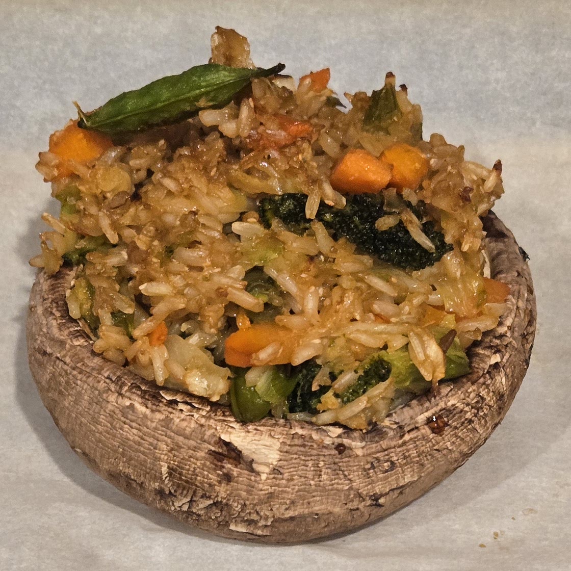 Asian-Stuffed Portabella Mushrooms