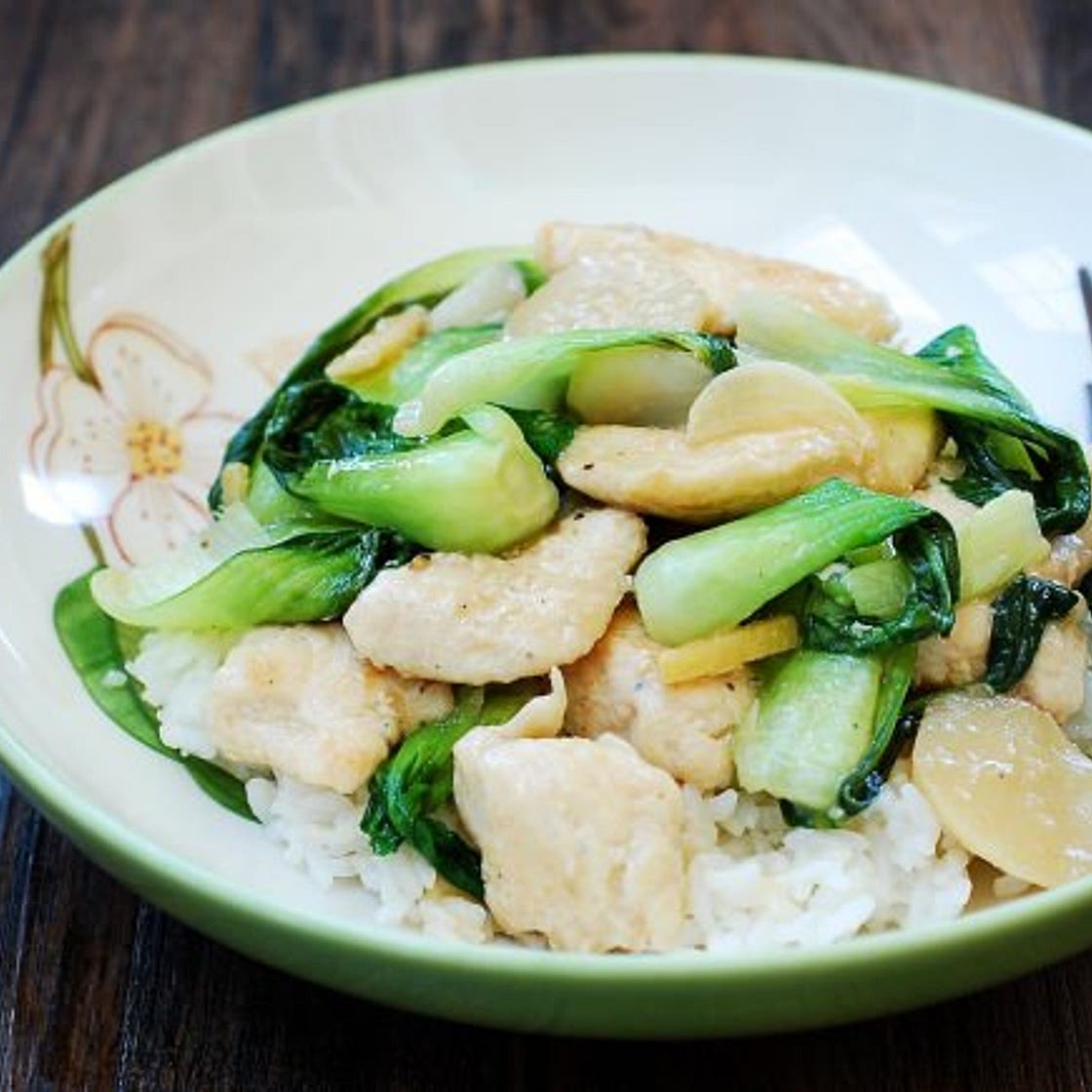 Chicken stir fry with Baby Bok Choy