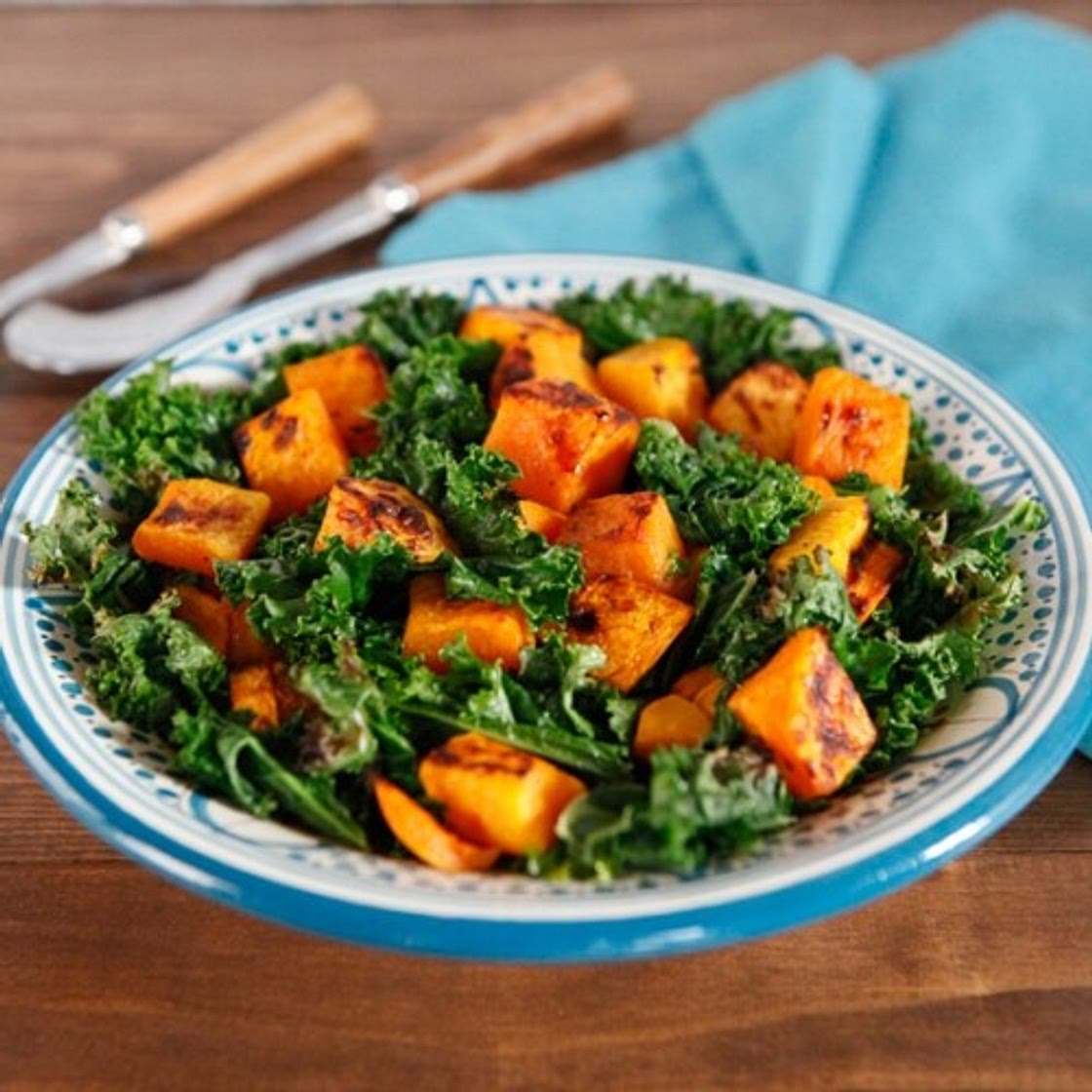 Butternut Squash and Crispy Kale Bake
