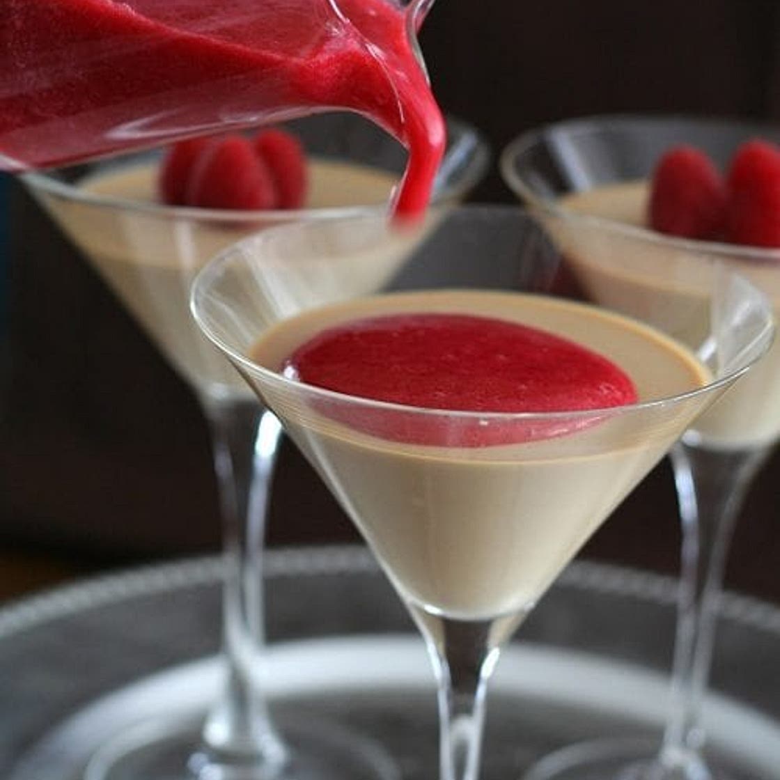 Coffee Panna Cotta with Raspberry Coulis – Low Carb and Gluten-Free