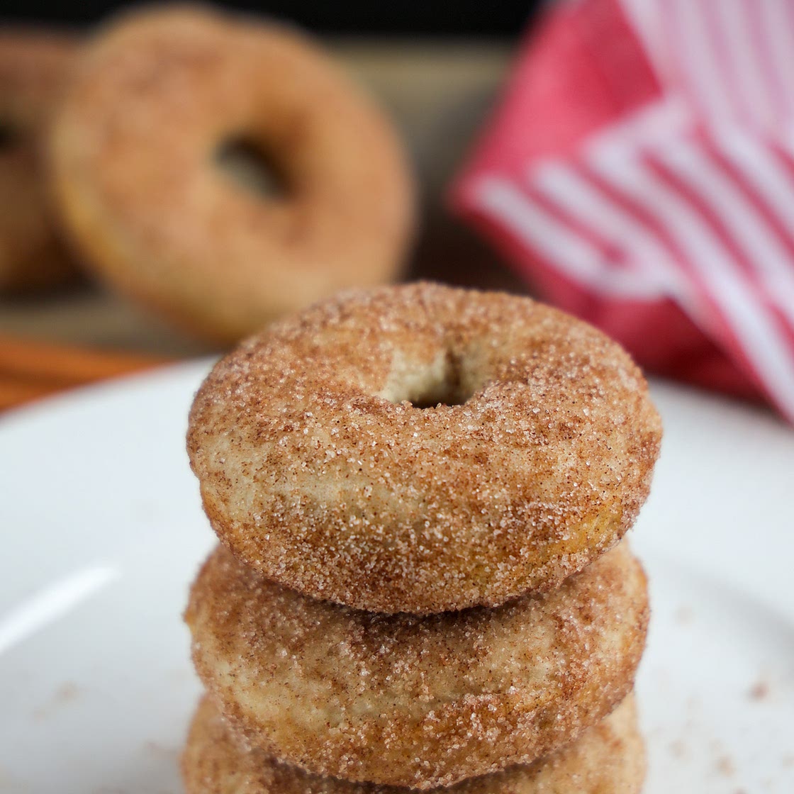Eggless Cinnamon Sugar Donuts (Baked)