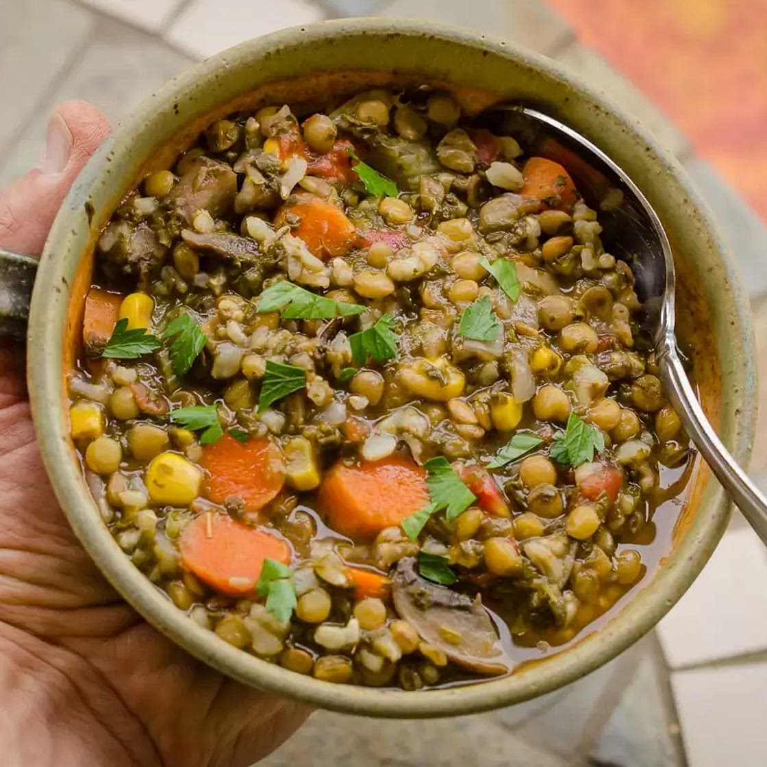 Quick and Easy Lentil Soup with Rice