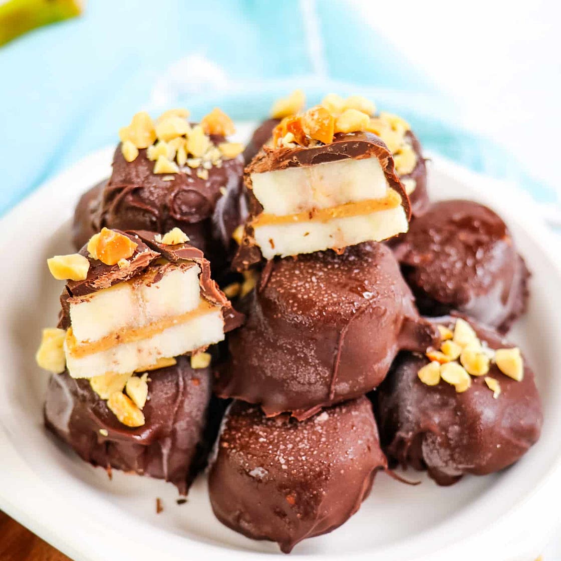 Chocolate Covered Banana Bites