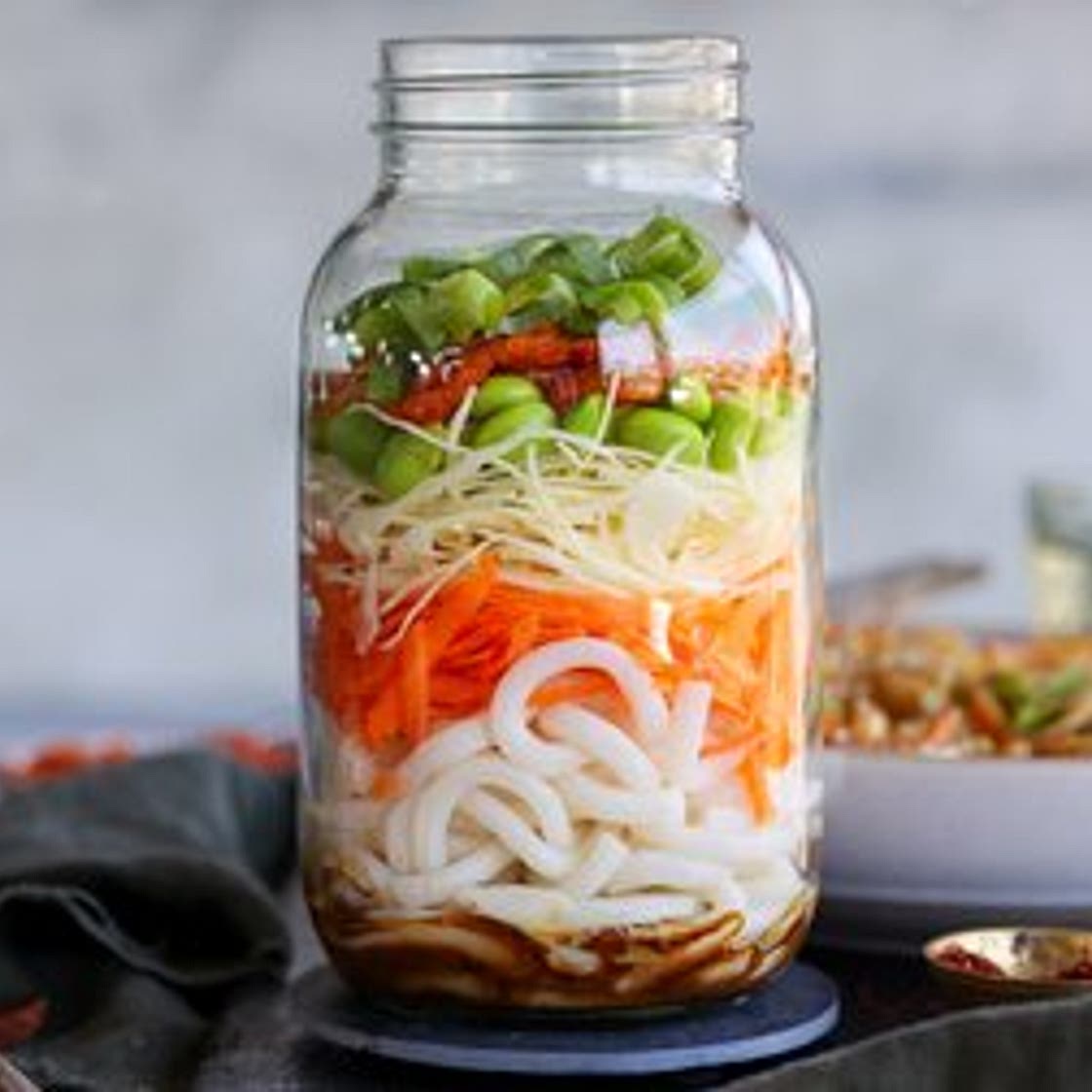Creamy Kimchi Udon Noodles To-Go