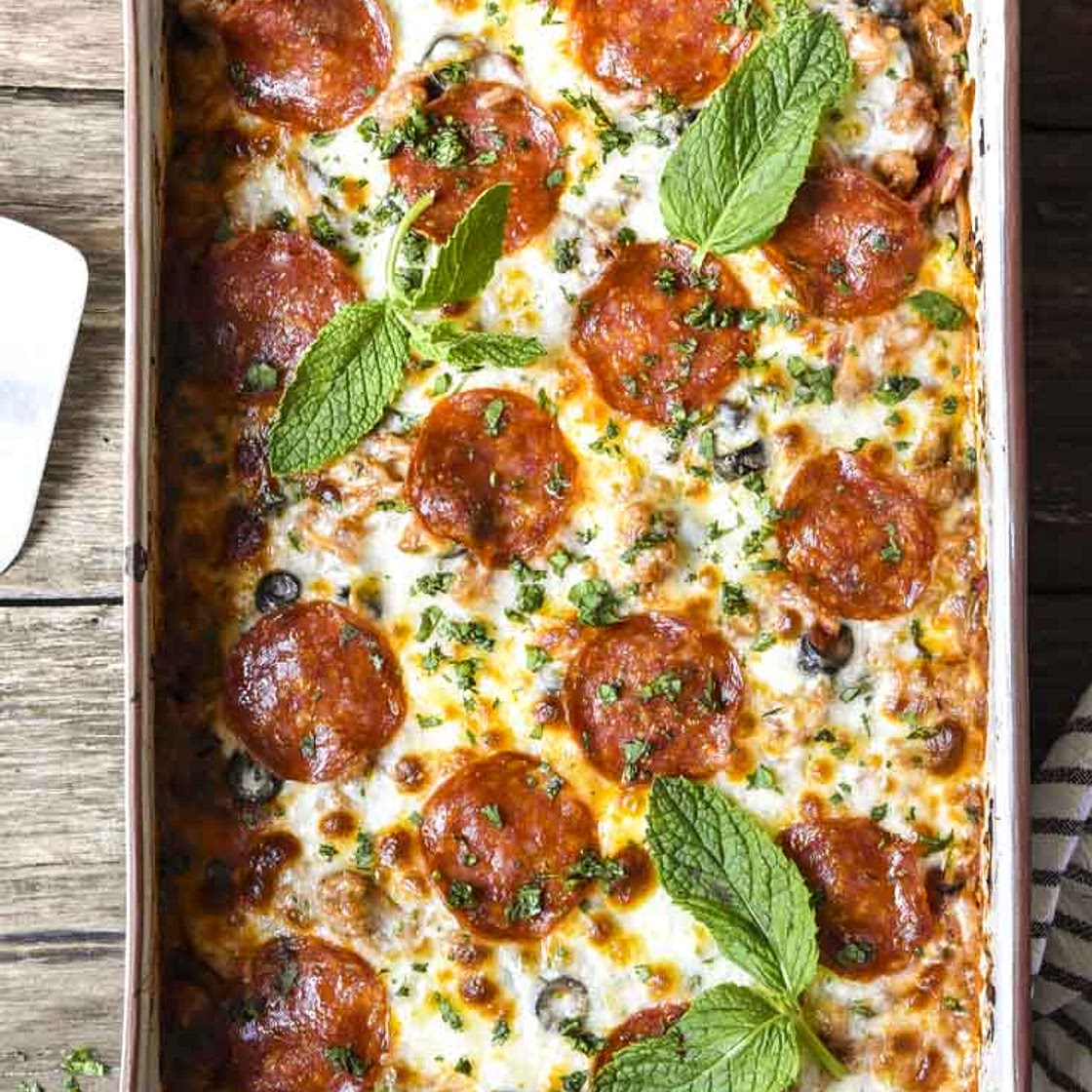 Keto Pizza Casserole