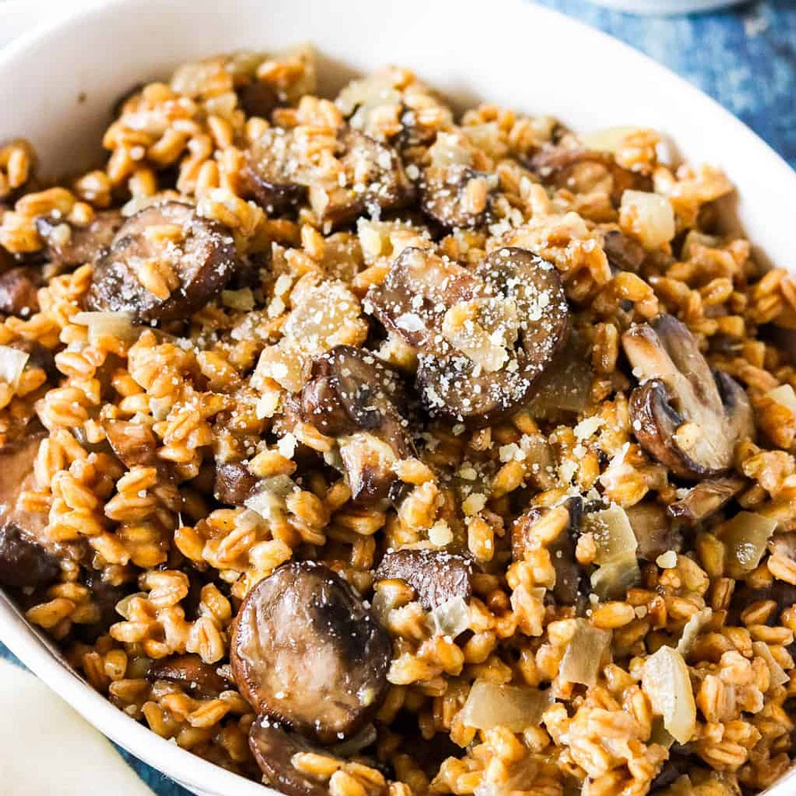 Mushroom Farro Risotto