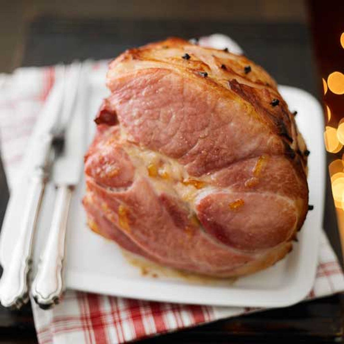 Marmalade and ginger-glazed ham