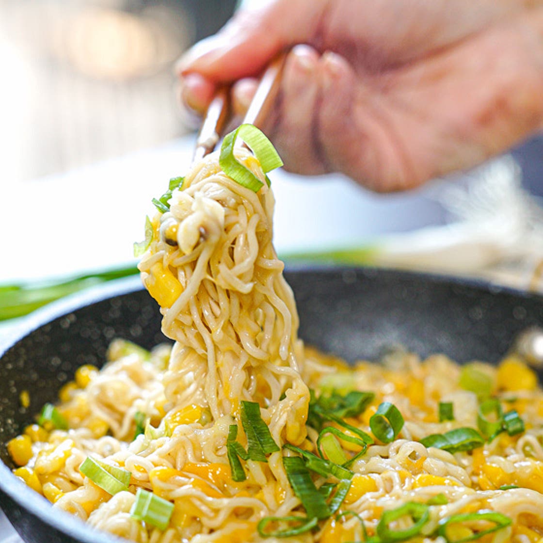 Vegan Korean Corn Cheese Ramen