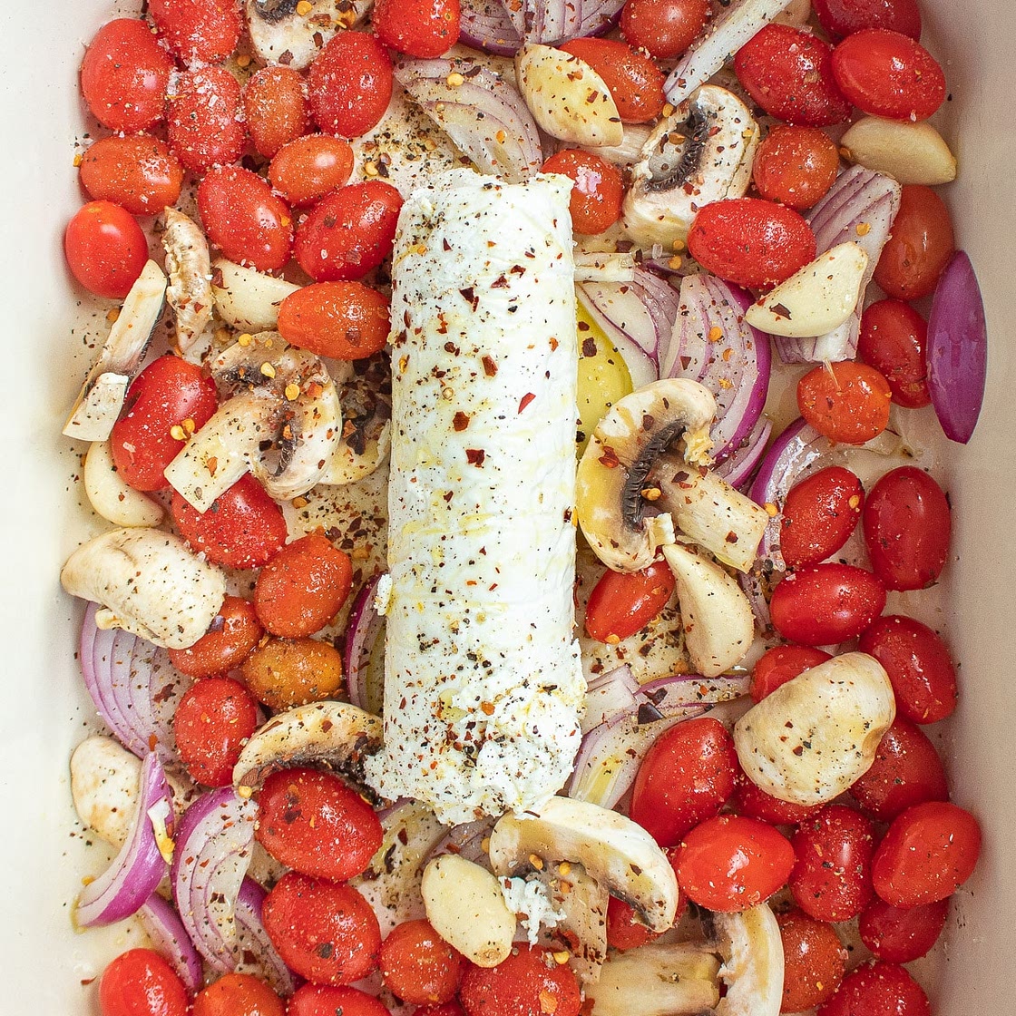 Baked Goat Cheese Pasta