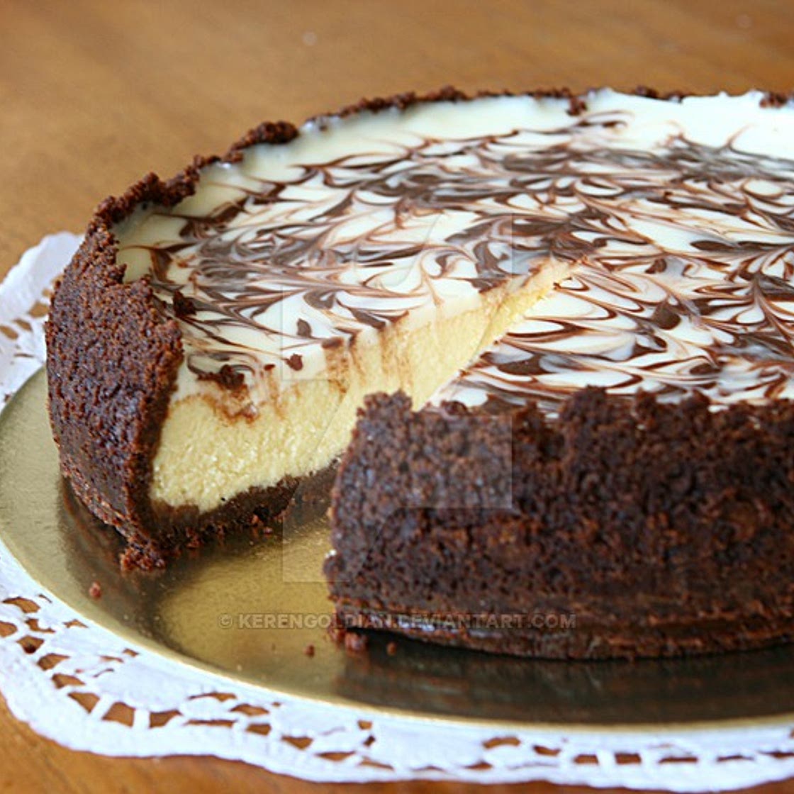 Chocolate Vanilla Cheese Cake