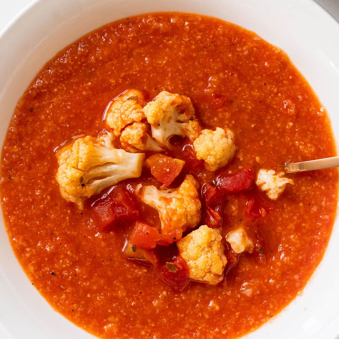 Tomato Soup with Cauliflower (No Milk)