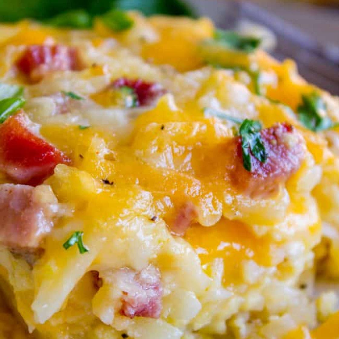Hash Brown Egg Casserole with Ham