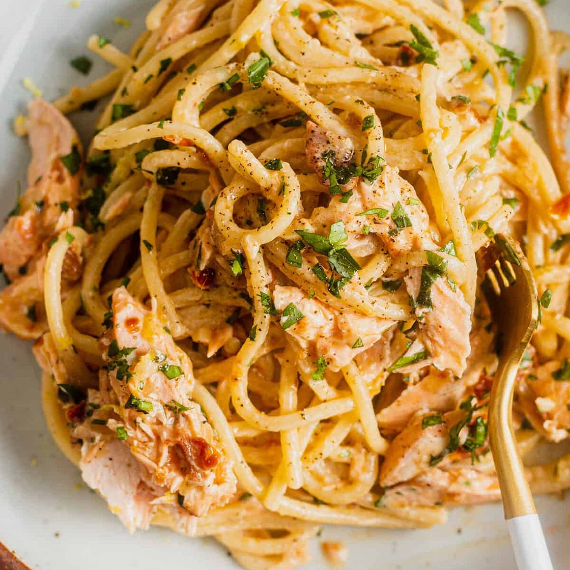 Creamy Salmon Pasta (No Cream)