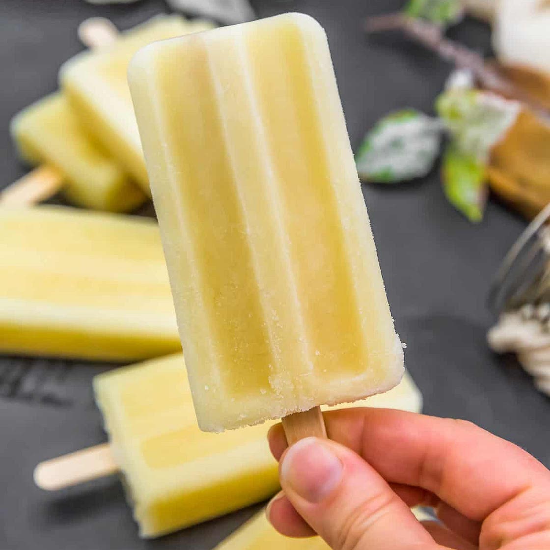 Healthy Pina Colada Popsicles