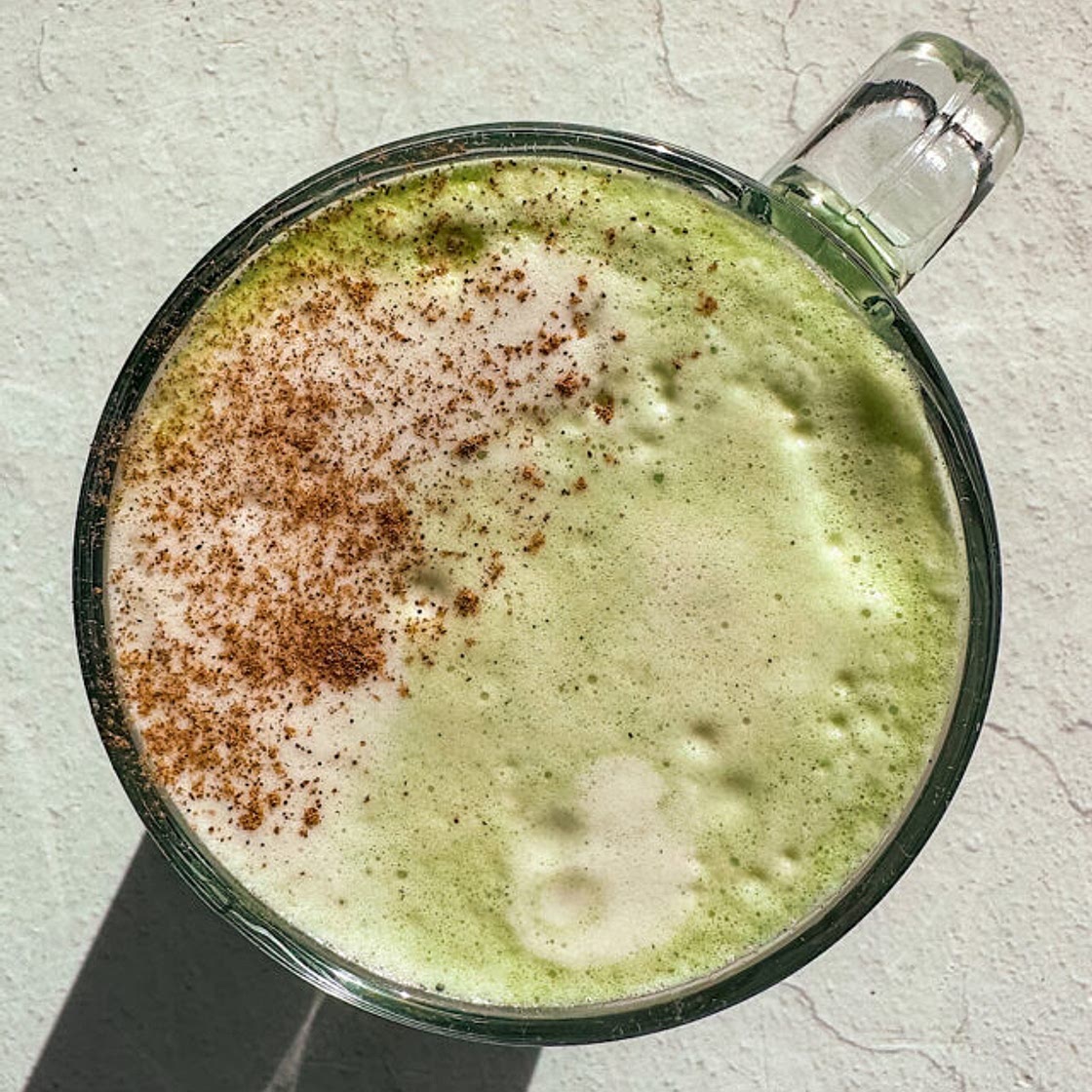 cinnamon matcha latte