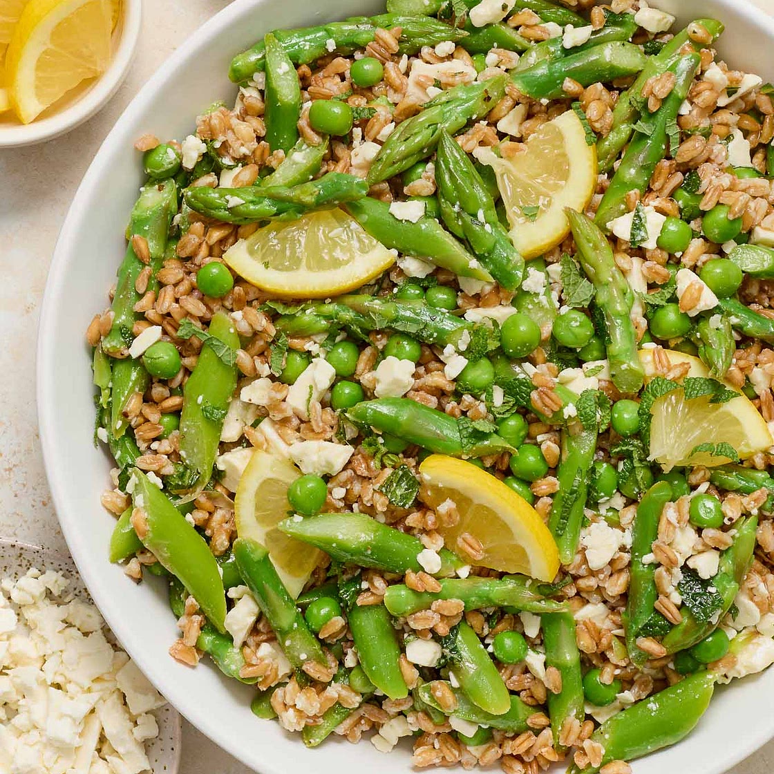 Spring Farro Salad with Feta