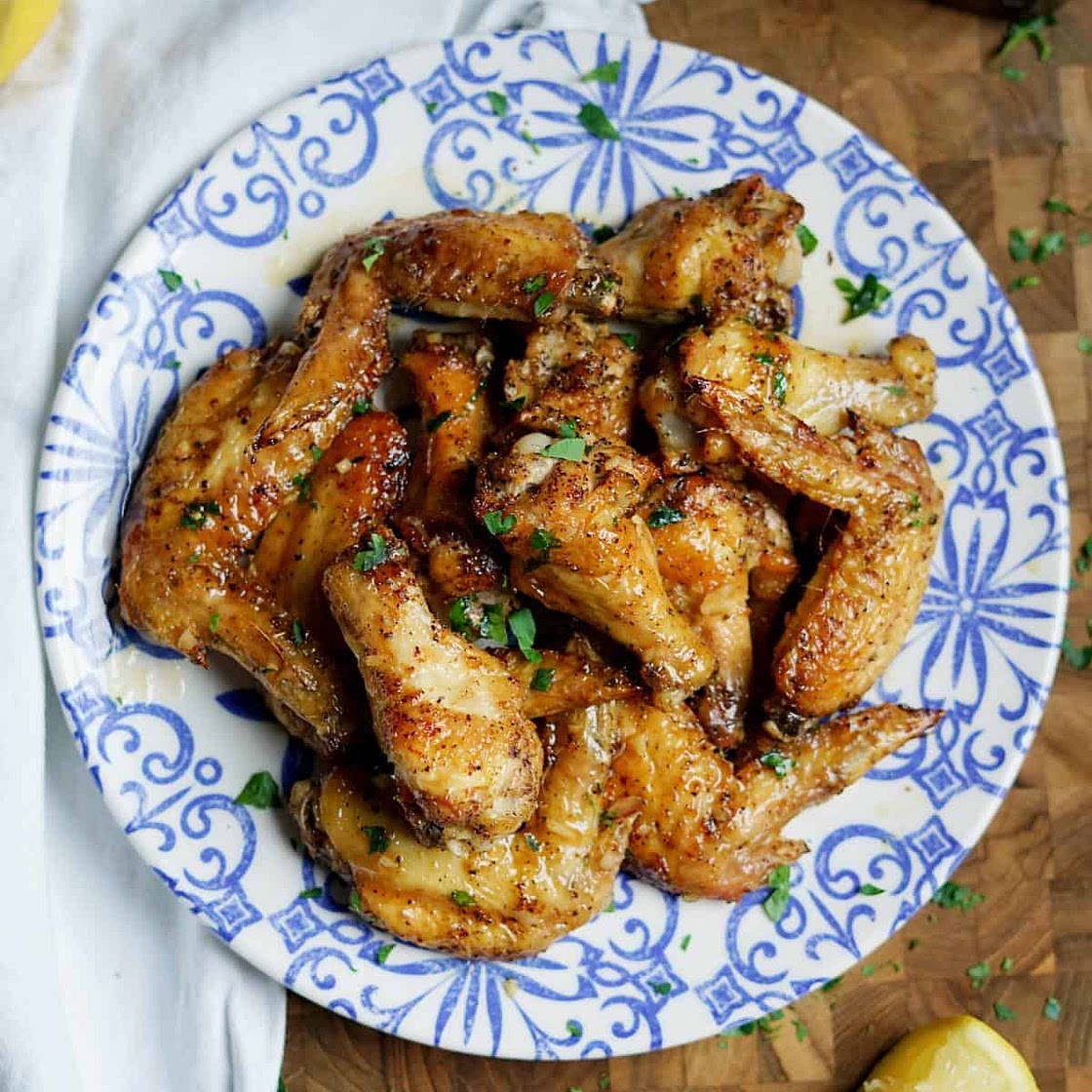 Honey Lemon Pepper Wings- Air Fryer Chicken Wings (Paleo, AIP Option)