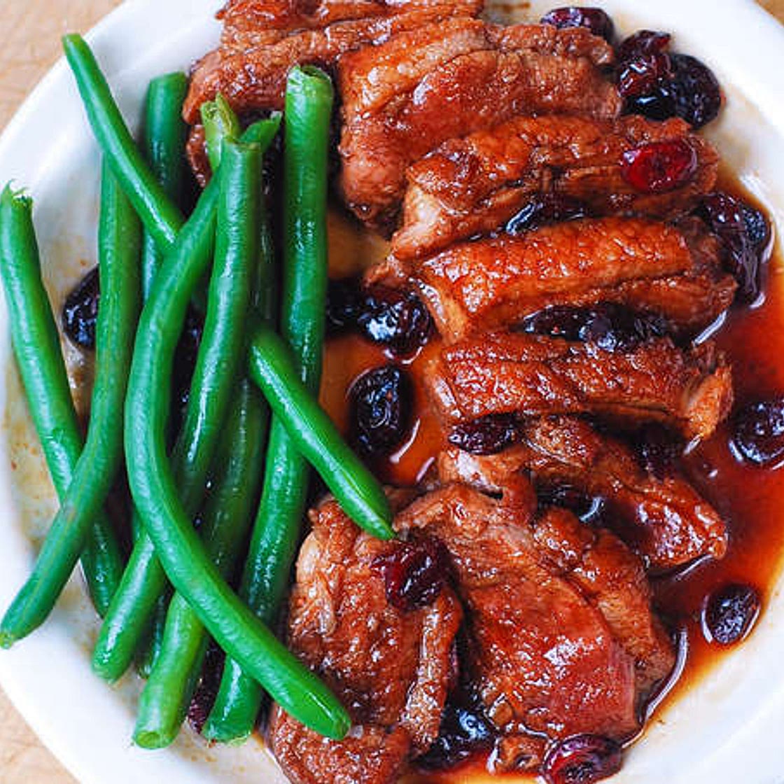 Duck Breast with Cranberry Sauce