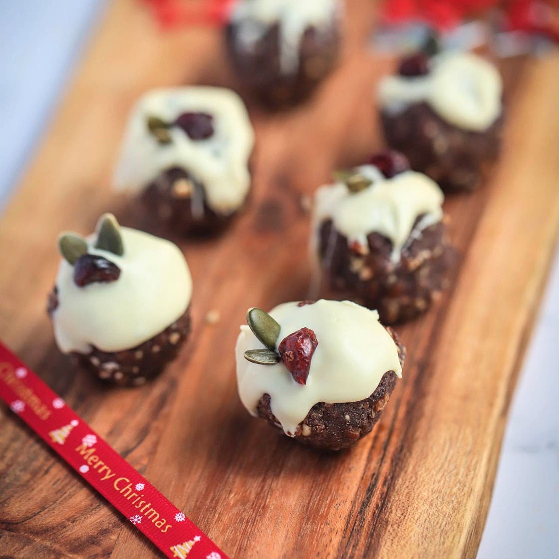 Christmas Pudding Protein Balls