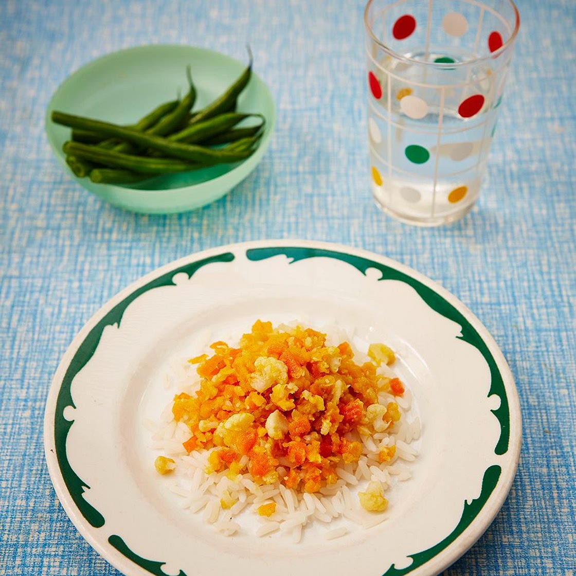 Helen’s red lentil & cauliflower smash with rice