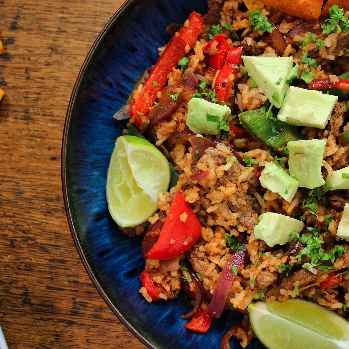 Mexican Fajita Steak and Rice