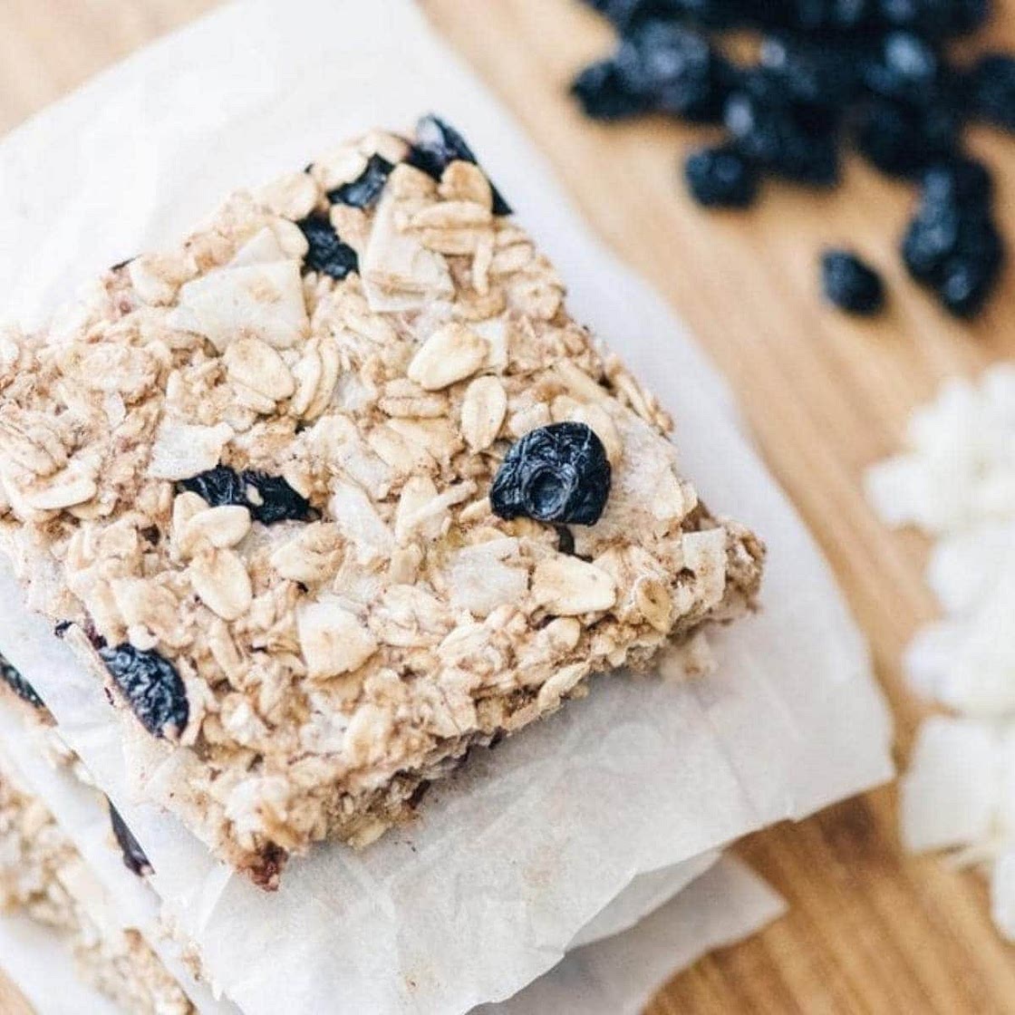 Chewy Blueberry Oat Bars