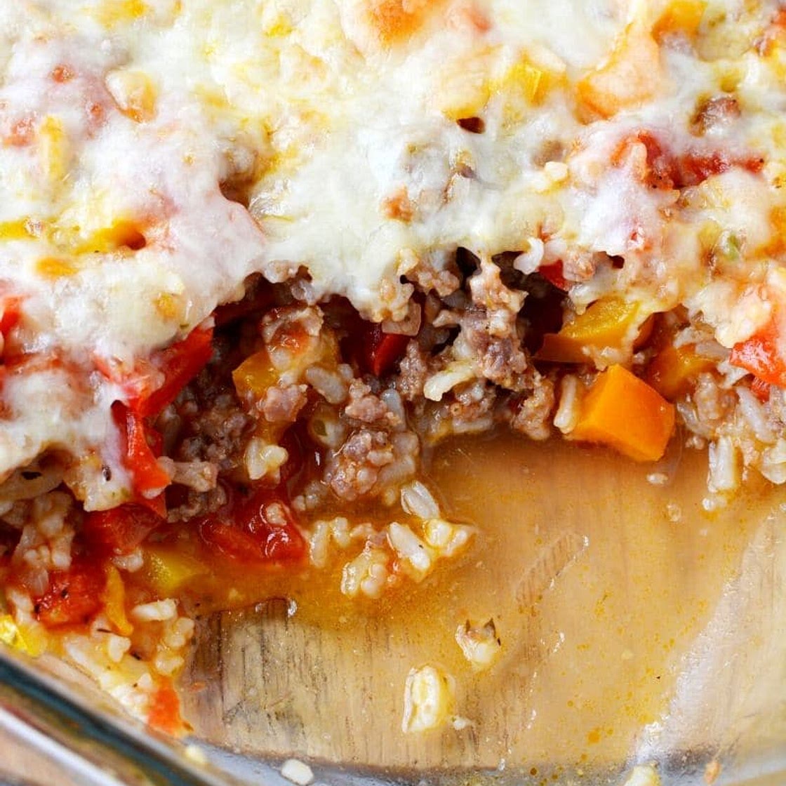 Stuffed Pepper Casserole with Sausage