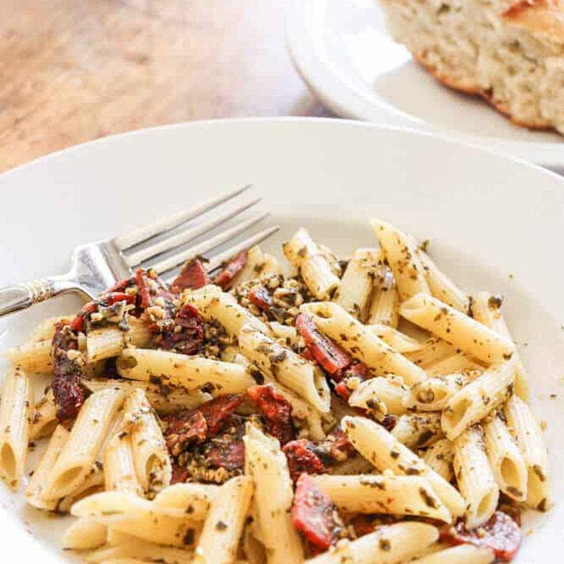 Easy Pepperoni Pesto Penne Pasta