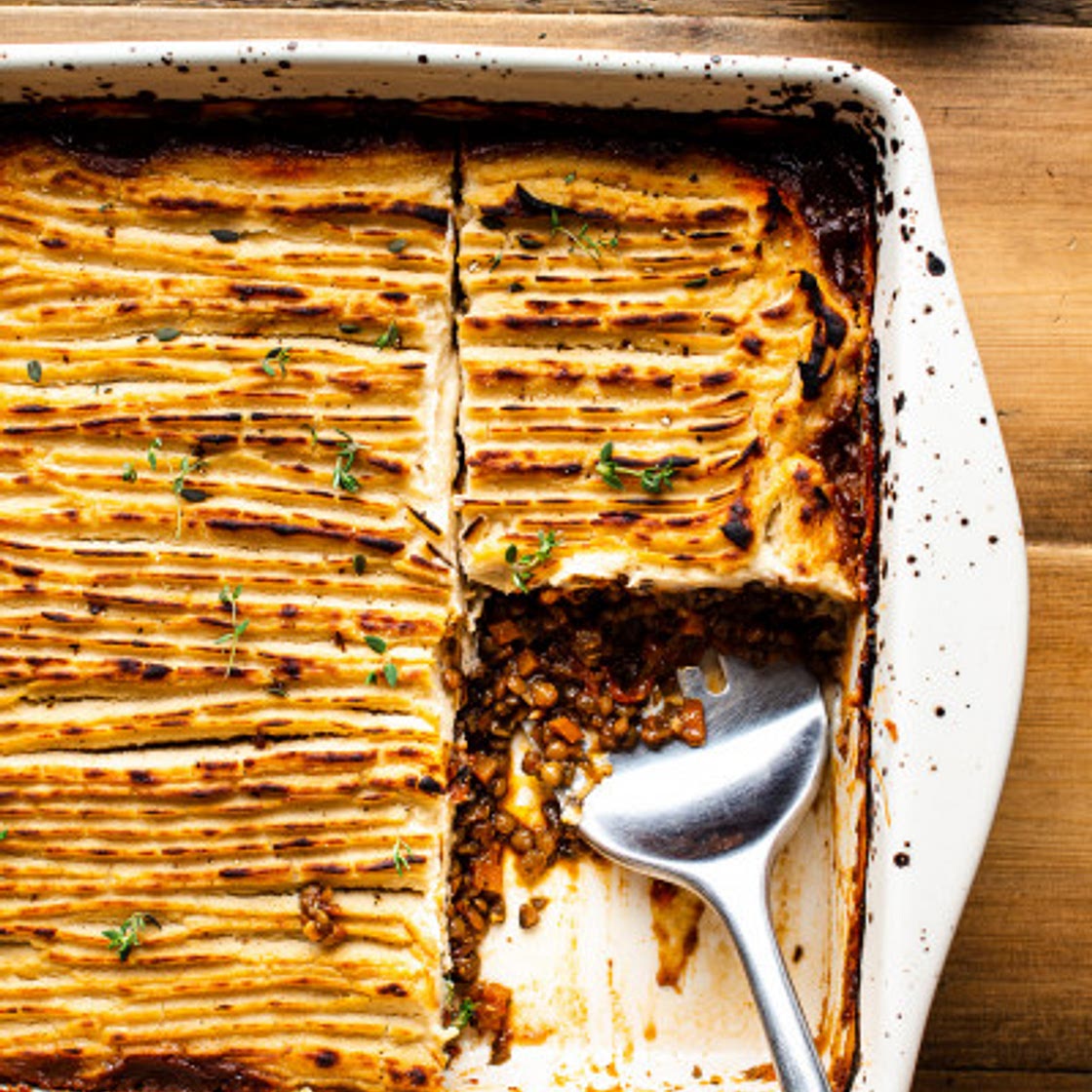 Celeriac vegan shepherd's pie