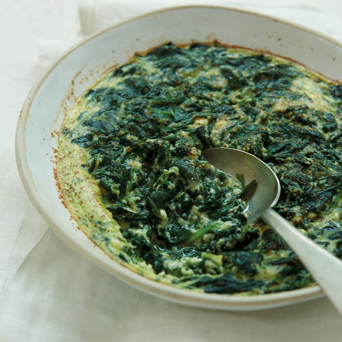 Spinach Baked With Ricotta and Nutmeg
