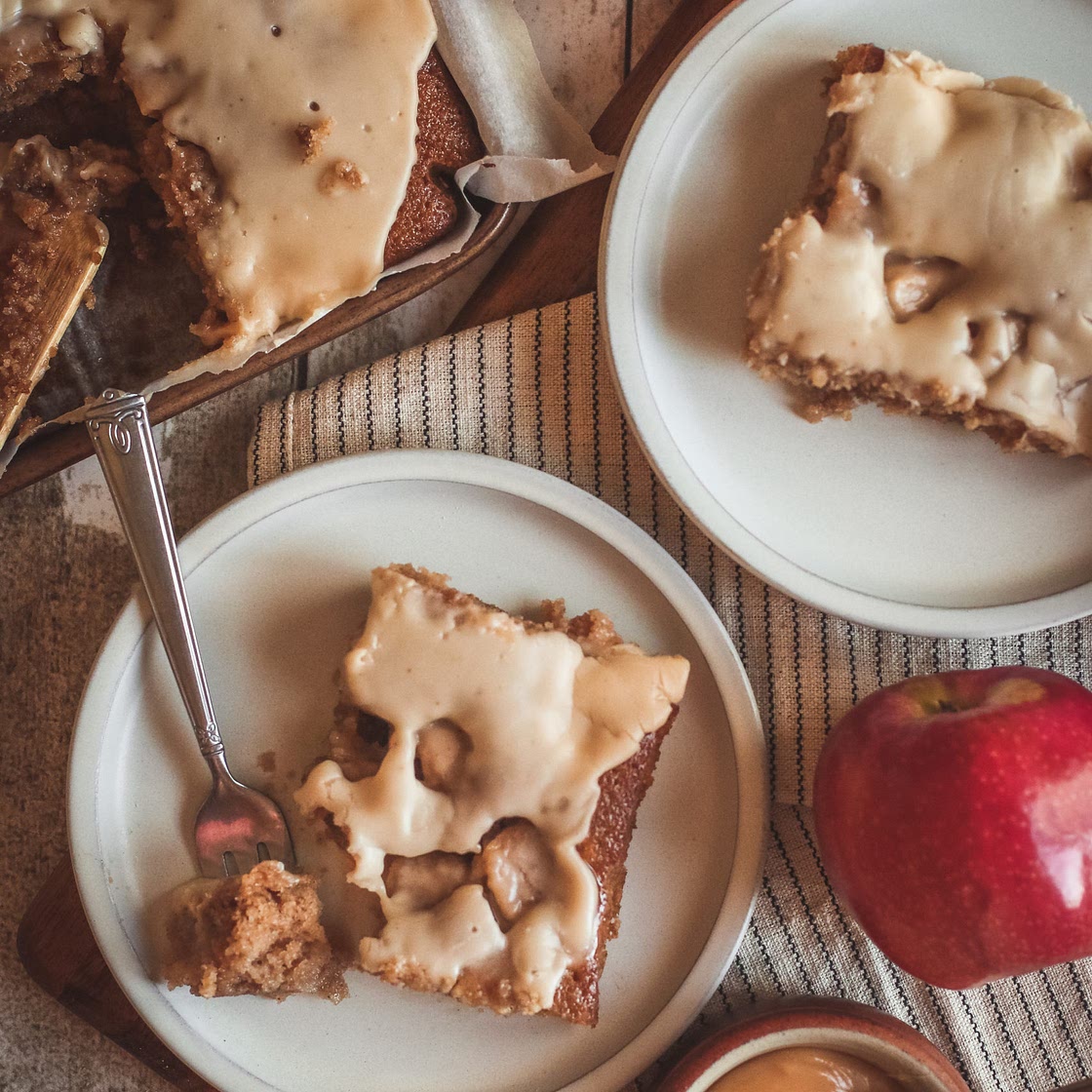 Caramel Apple Sheet Cake