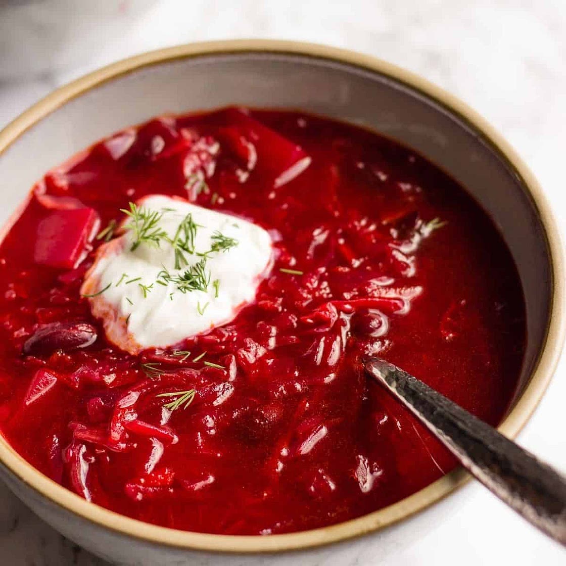 Vegan Borscht Recipe With Cabbage And Beans