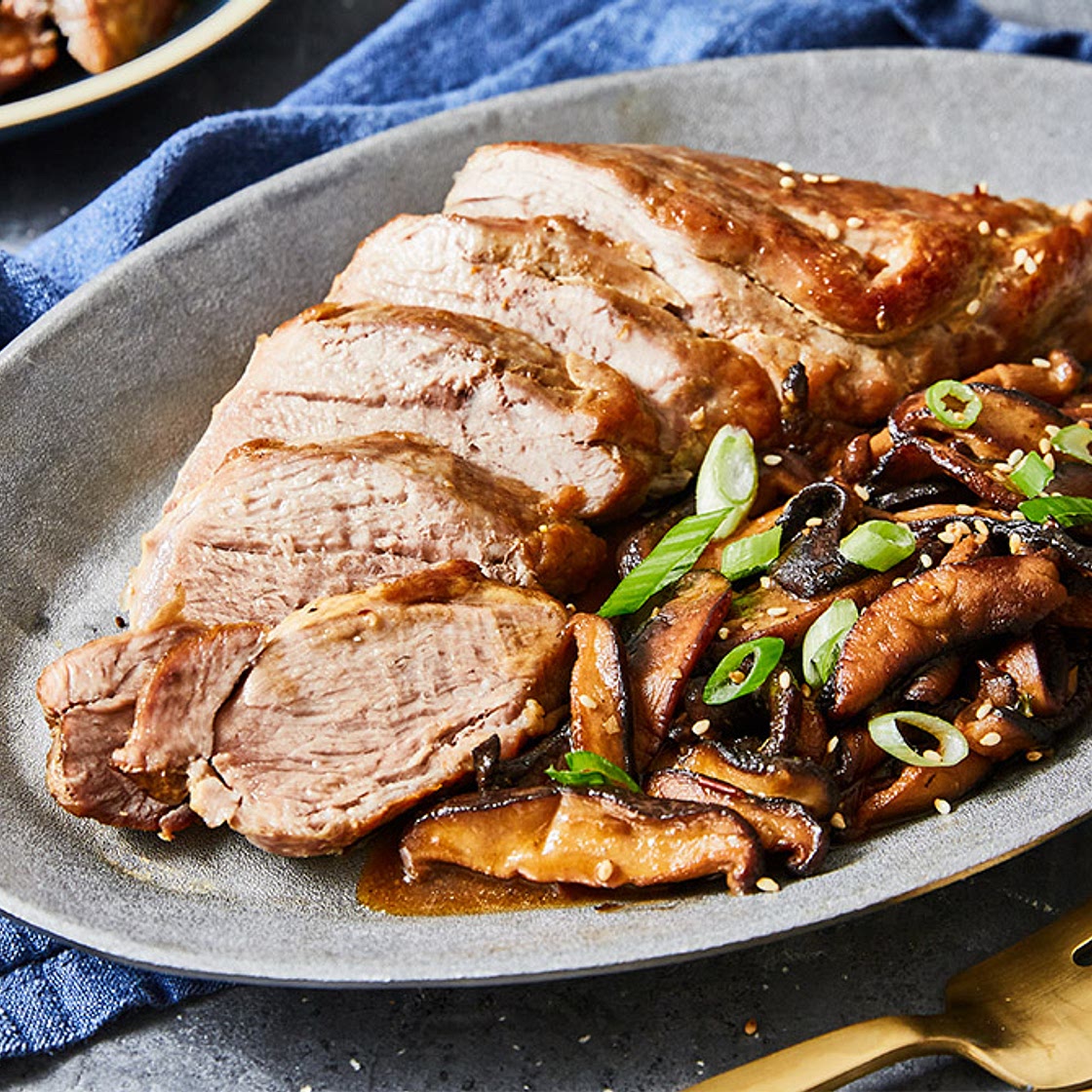 Keto Instant Pot Pork Tenderloin with Asian Mushrooms