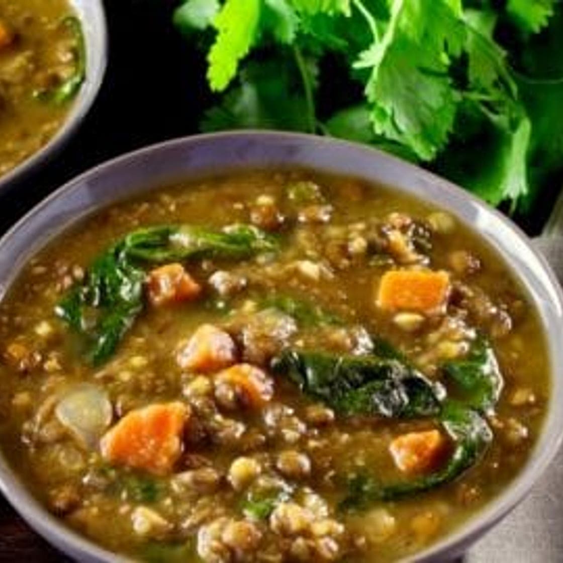 Lentil Spinach Soup with Lemon