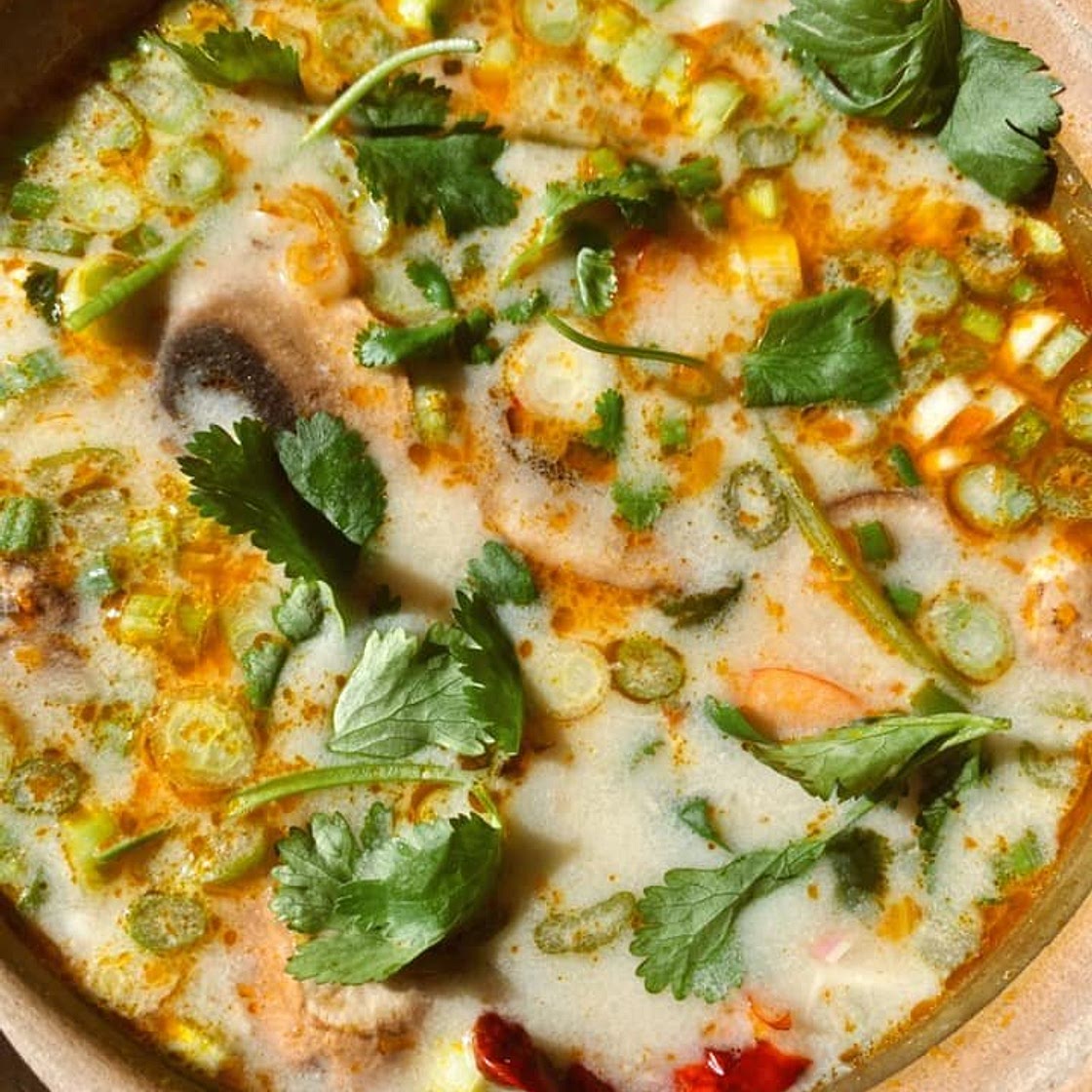 Tom Kha Soup with Shrimp