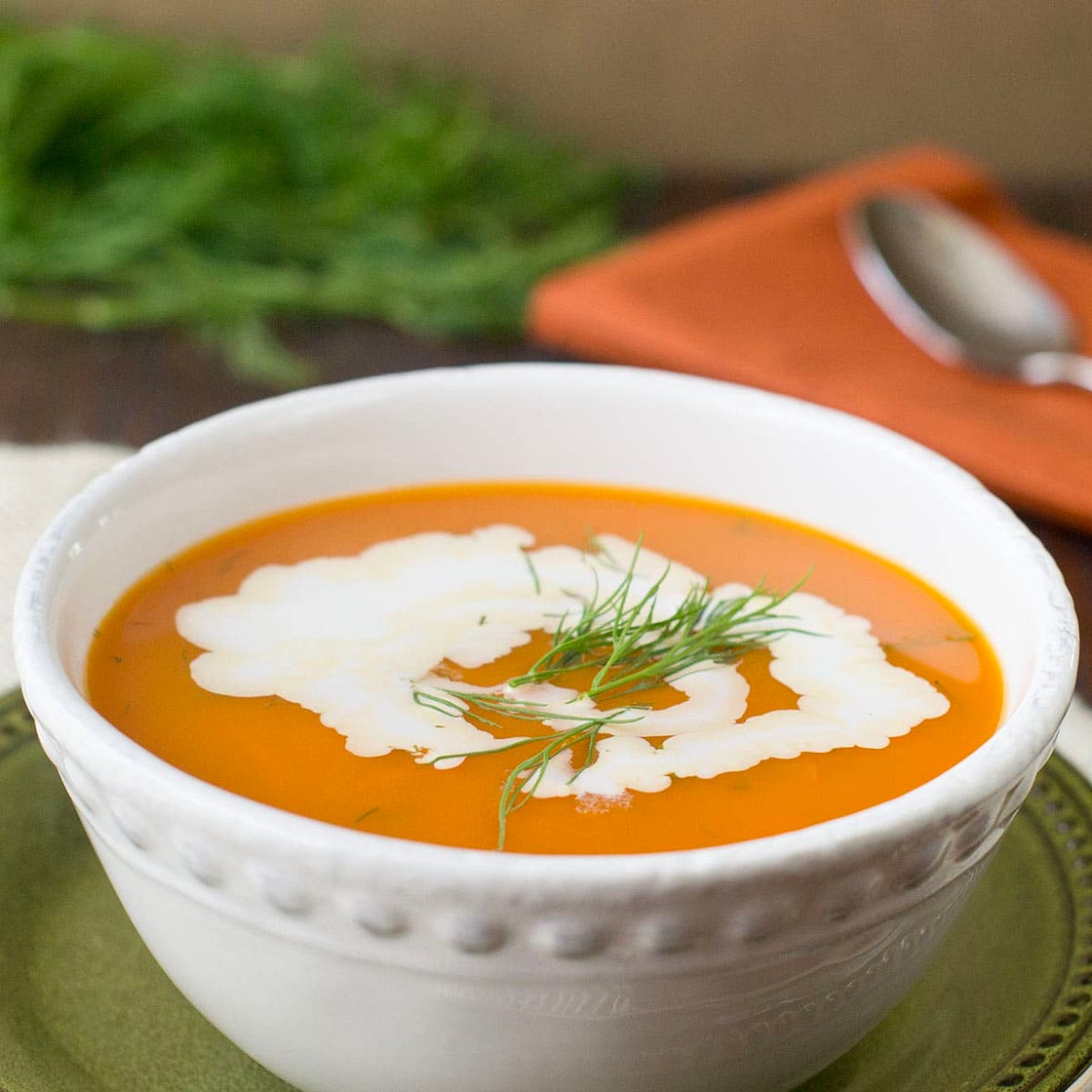 Quick Carrot Soup with Dill Recipe