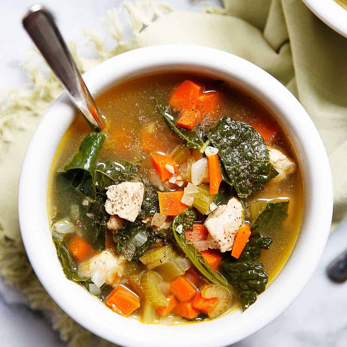 Detox Chicken and Kale Soup