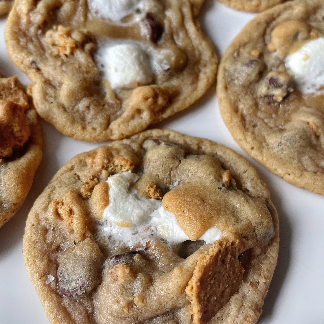 Soft & Chewy Salted S’mores Cookies {with a gluten free option}