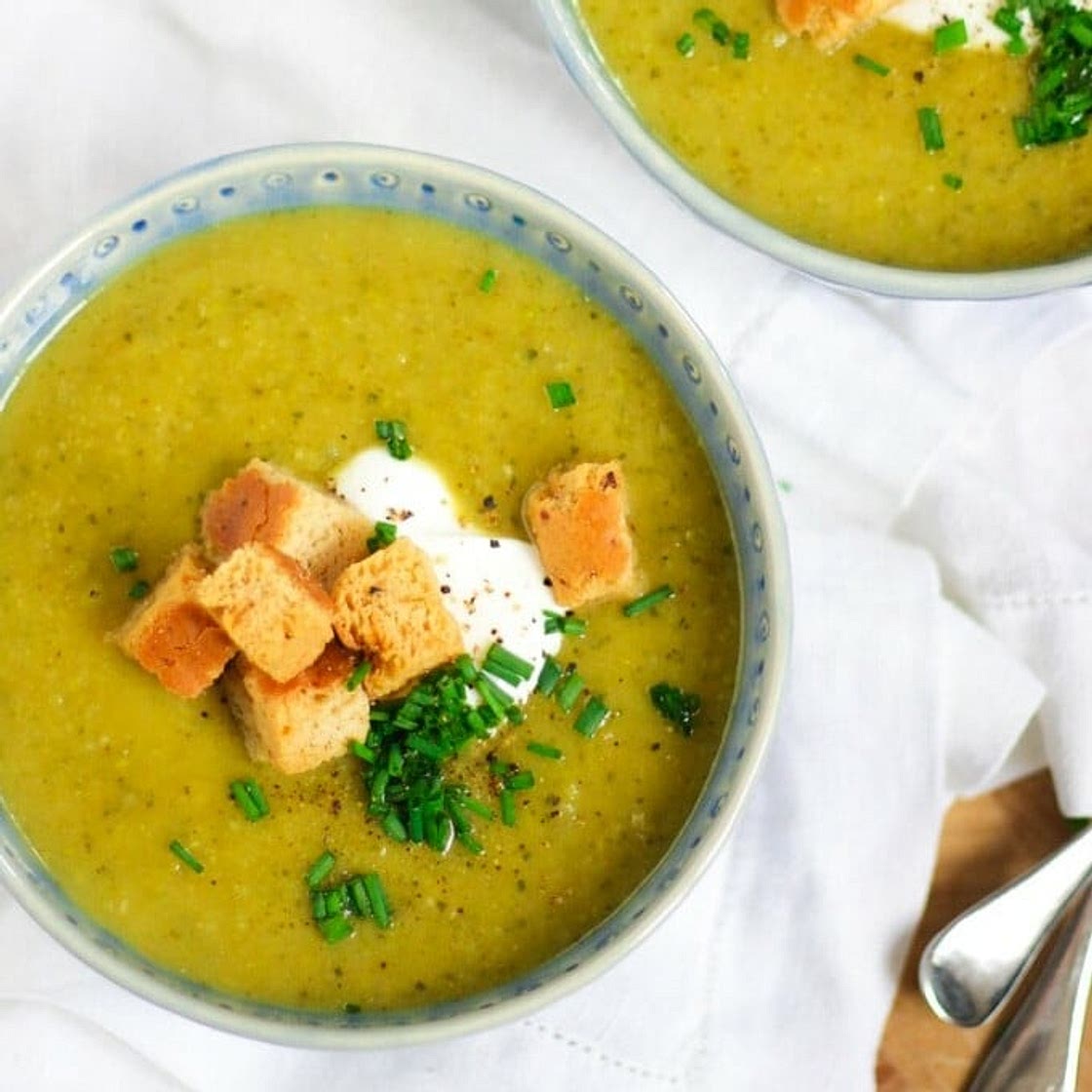 Easy Courgette Soup {with Parmesan}