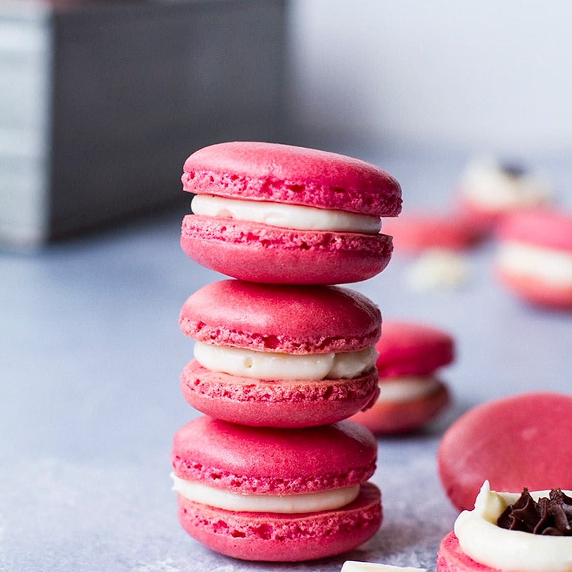 Peppermint Mocha Macarons
