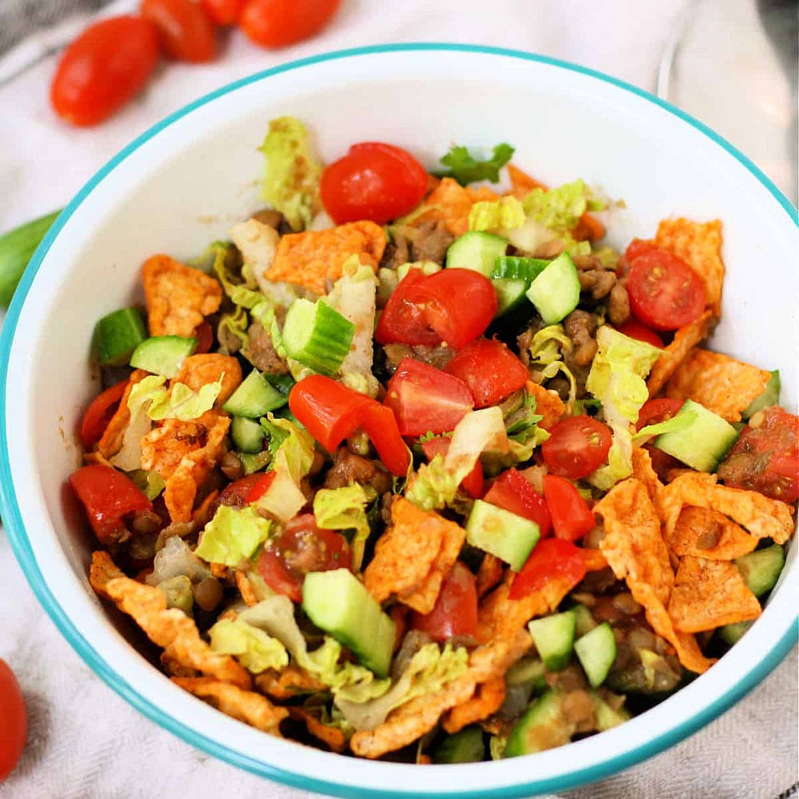 Vegan Lentil Taco Salad