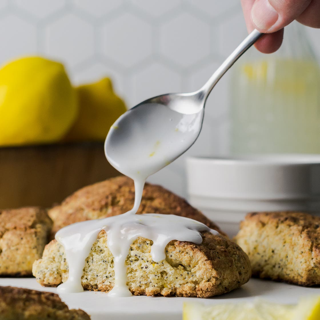 Gluten Free Lemon Poppy Seed Scones