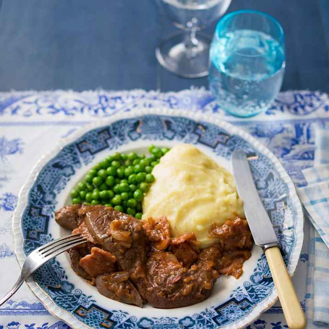 Lamb's fry with bacon