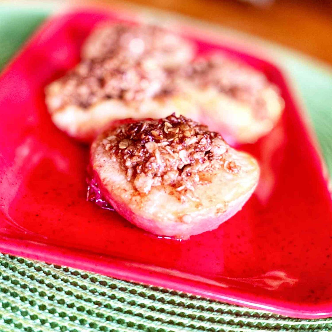 Air Fryer Stuffed Peaches